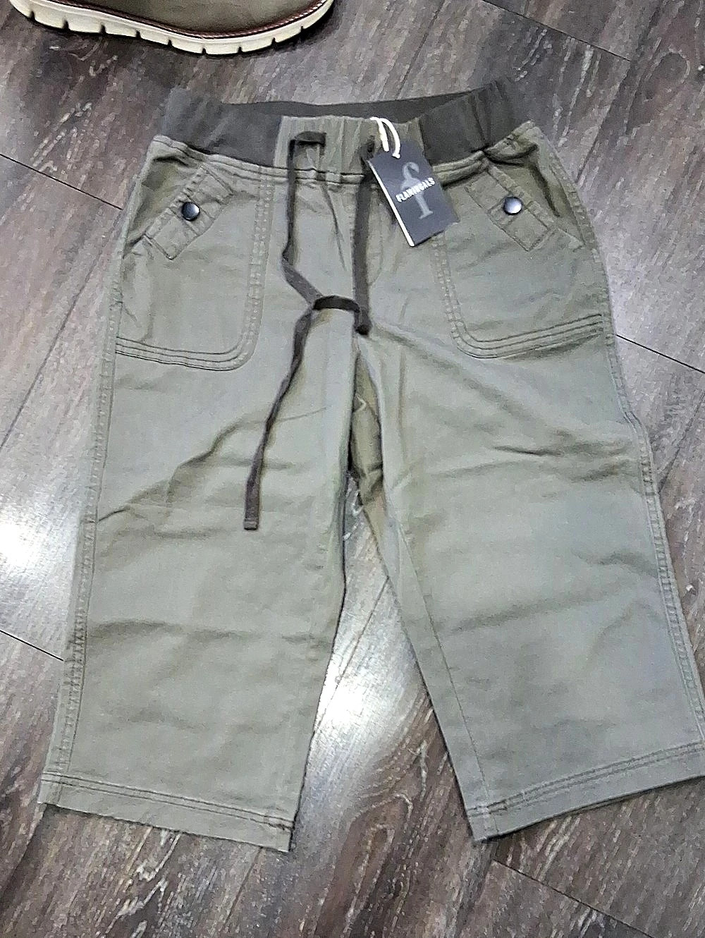 Flamingals Cargo Bermuda Shorts in Brown NWT